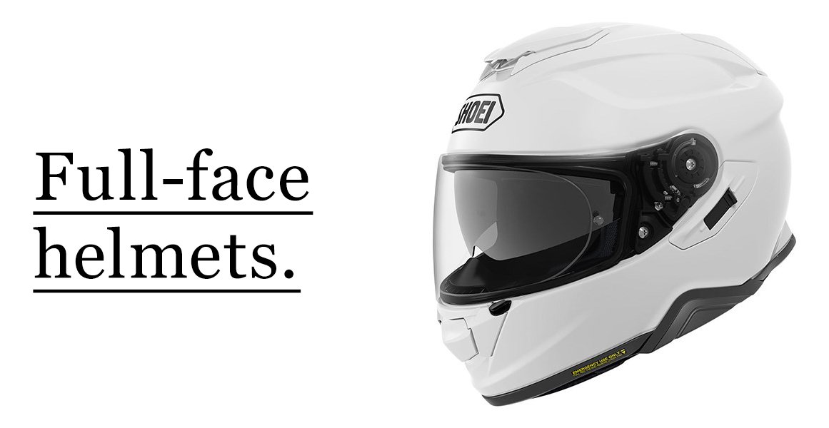 Full face motorcycle helmets